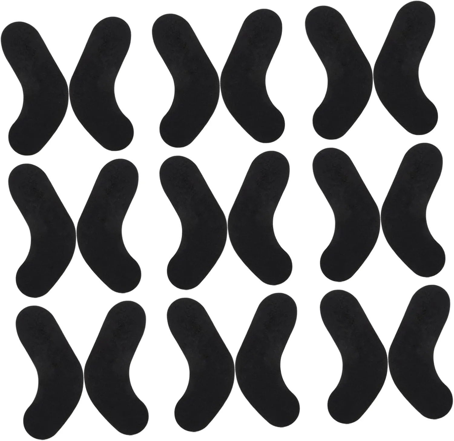 18pcs Ski Snowboard Boots Fitting Pads Self-Adhesive Snowboard Boots Narrowing Pads Ski Boot Ankle Bars Snowboard Boots to Reduce Heel Lift Ankle Hurt Black