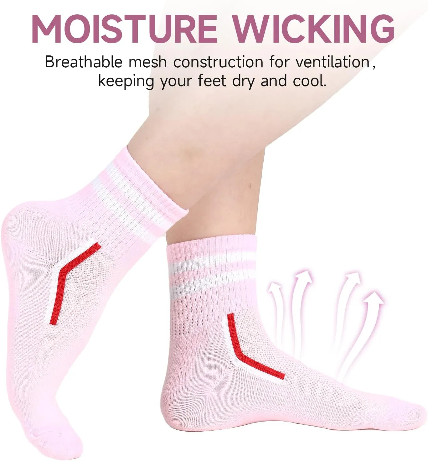 20 Pairs Women‘s Colorful Cotton Athletic Crew Socks Casual Soft Lightweight Quarter Socks