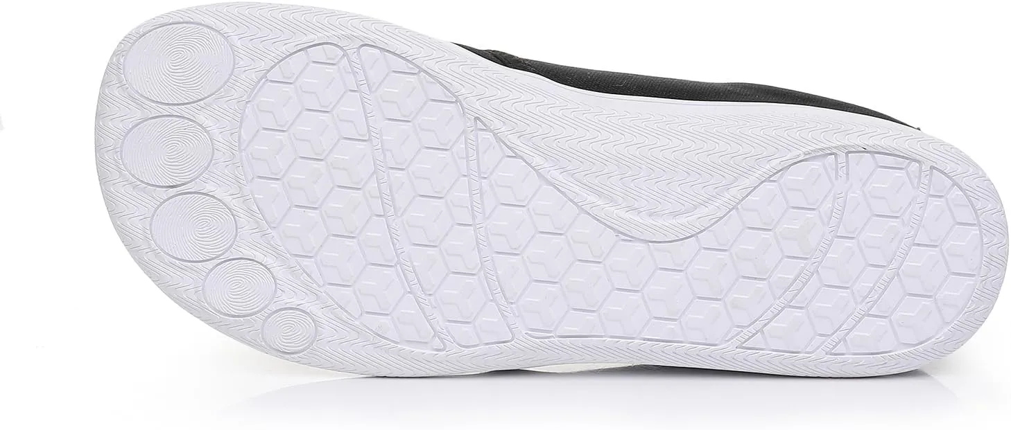 All Black Men's Flats Lightweight Wide Minimalist Barefoot Walking Shoes Comfortable Casual Shoes | Thin Bottom Zero Drop Sole | Slip Resistant and BreathableWalking Shoes