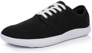 All Black Men's Flats Lightweight Wide Minimalist Barefoot Walking Shoes Comfortable Casual Shoes | Thin Bottom Zero Drop Sole | Slip Resistant and BreathableWalking Shoes