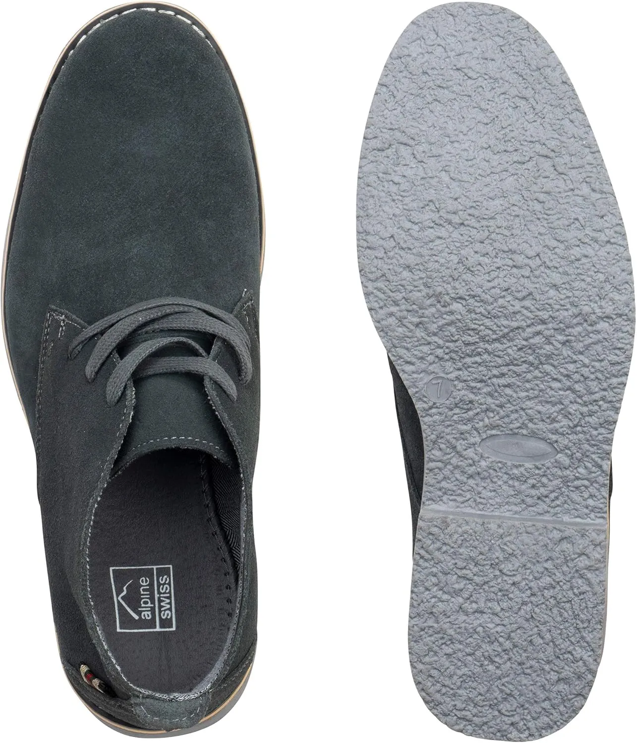 Alpine Swiss Beck Mens Genuine Suede Chukka Boots