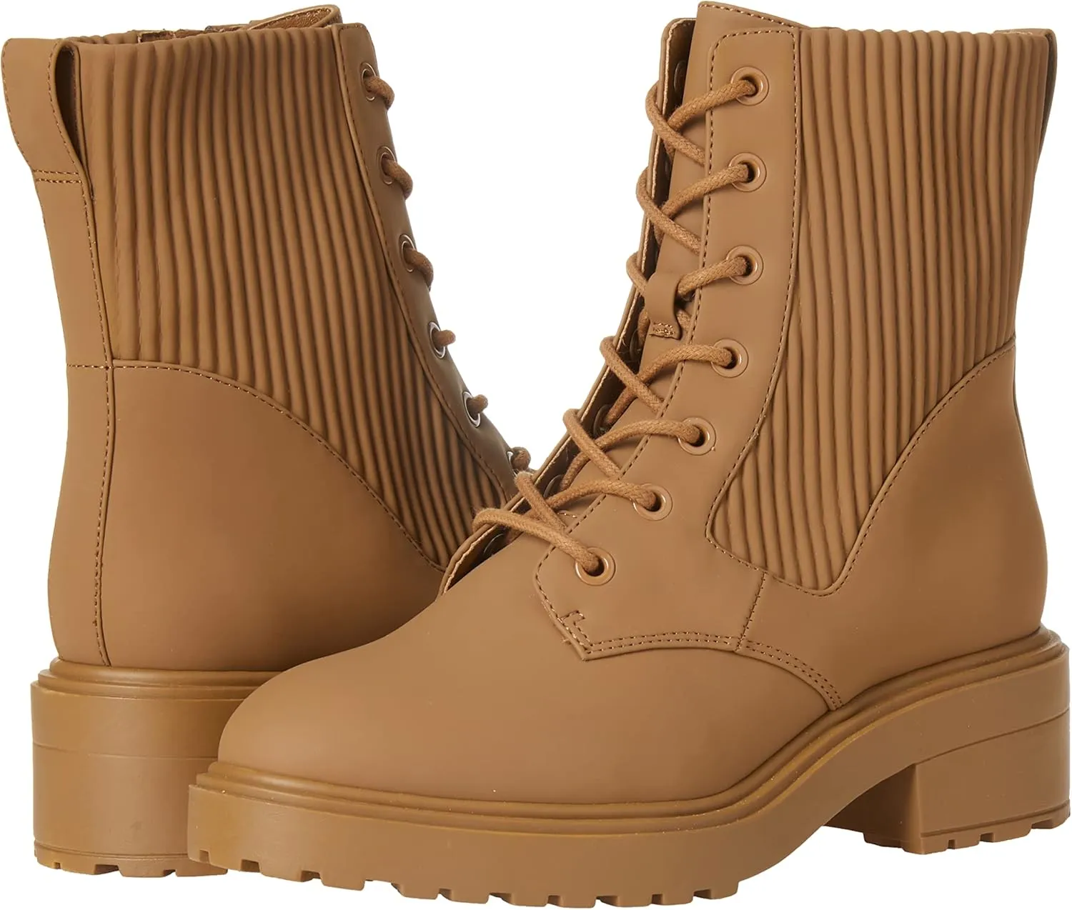 Amazon Essentials Women's Rubberized Combat Boot with Chunky Outsole