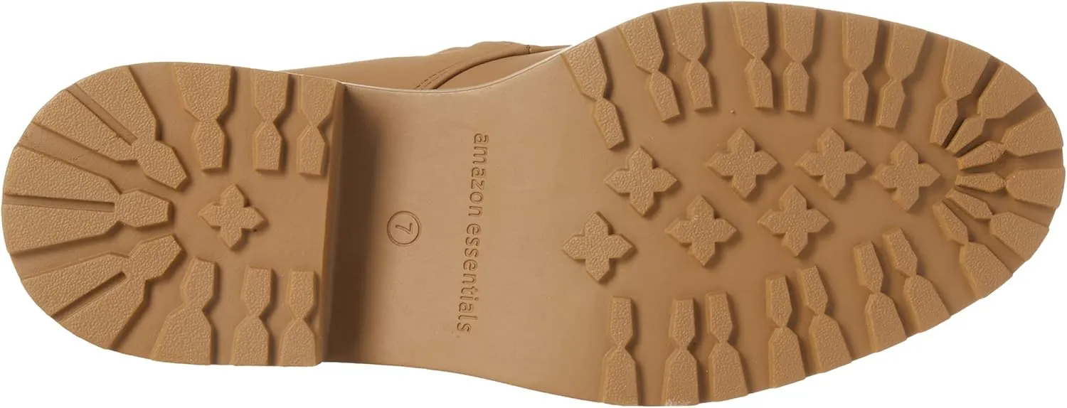 Amazon Essentials Women's Rubberized Combat Boot with Chunky Outsole