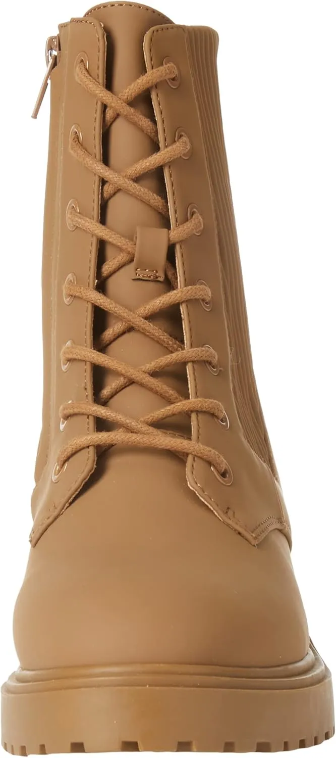 Amazon Essentials Women's Rubberized Combat Boot with Chunky Outsole