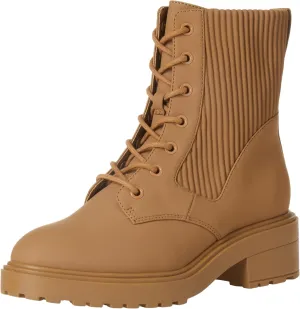 Amazon Essentials Women's Rubberized Combat Boot with Chunky Outsole