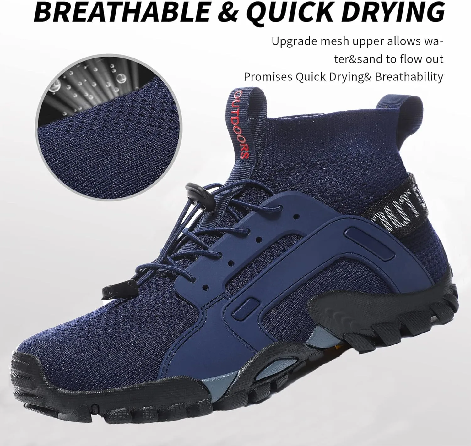 AngryMonkey Water Shoes for Mens Ltalian Handmade Amphibious Anti-Skid Anti-Cut Fishing Shoes for Outdoor Trekking Low Help Hiking Shoes