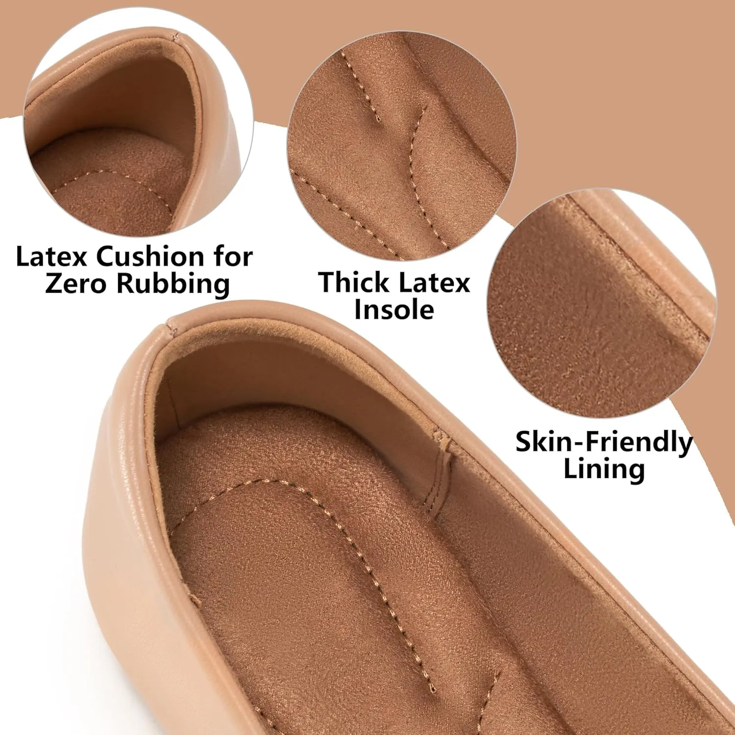 Aomigoct Flats for Women Ballets Shoes: Dress Slip Comfortable Work Flats for 2025 - Casual Ladies Wedding Walking Flat