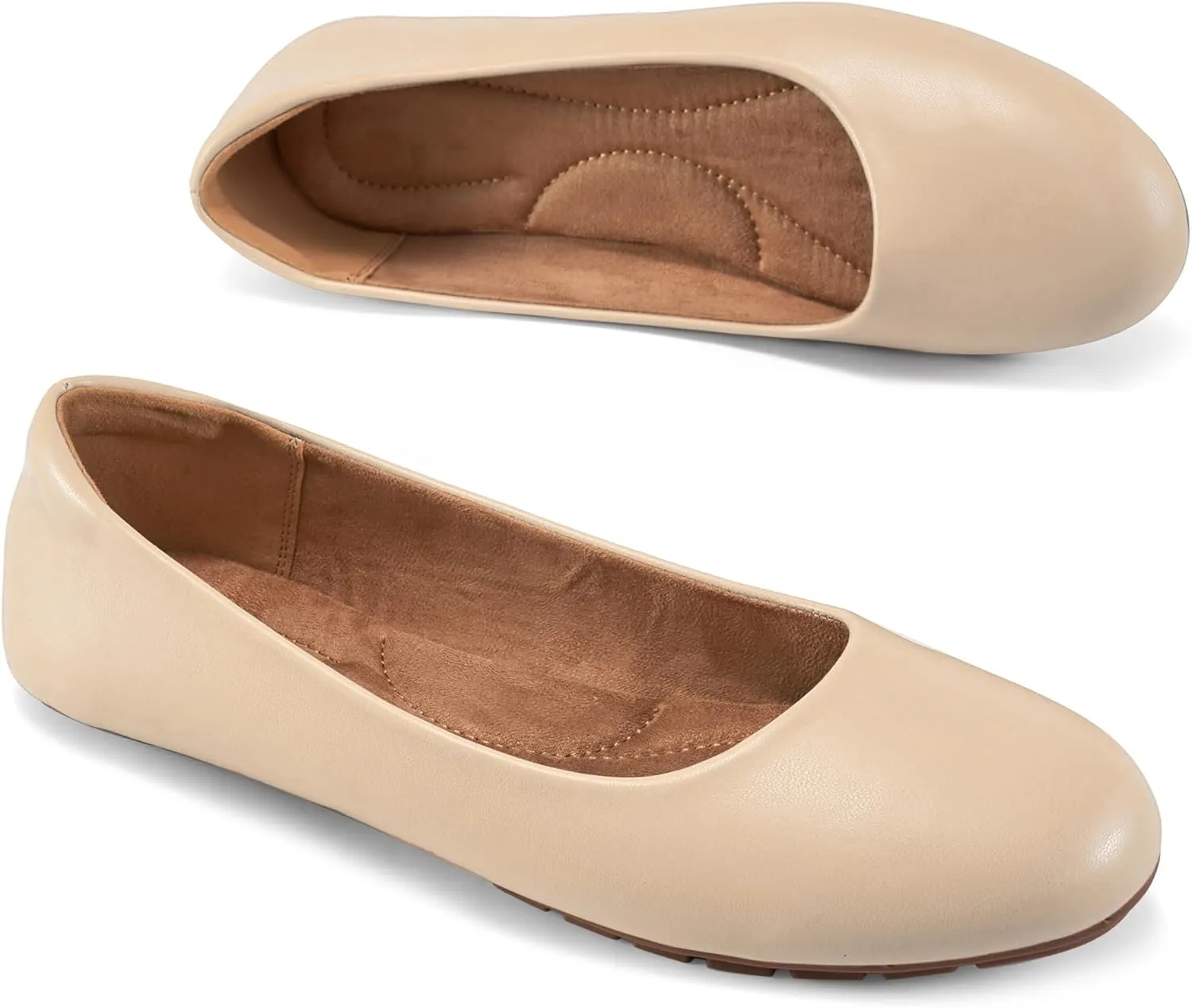Aomigoct Flats for Women Ballets Shoes: Dress Slip Comfortable Work Flats for 2025 - Casual Ladies Wedding Walking Flat