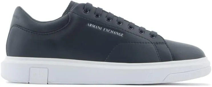 Armani Exchange Men's Thick Sole Leather Sneakers