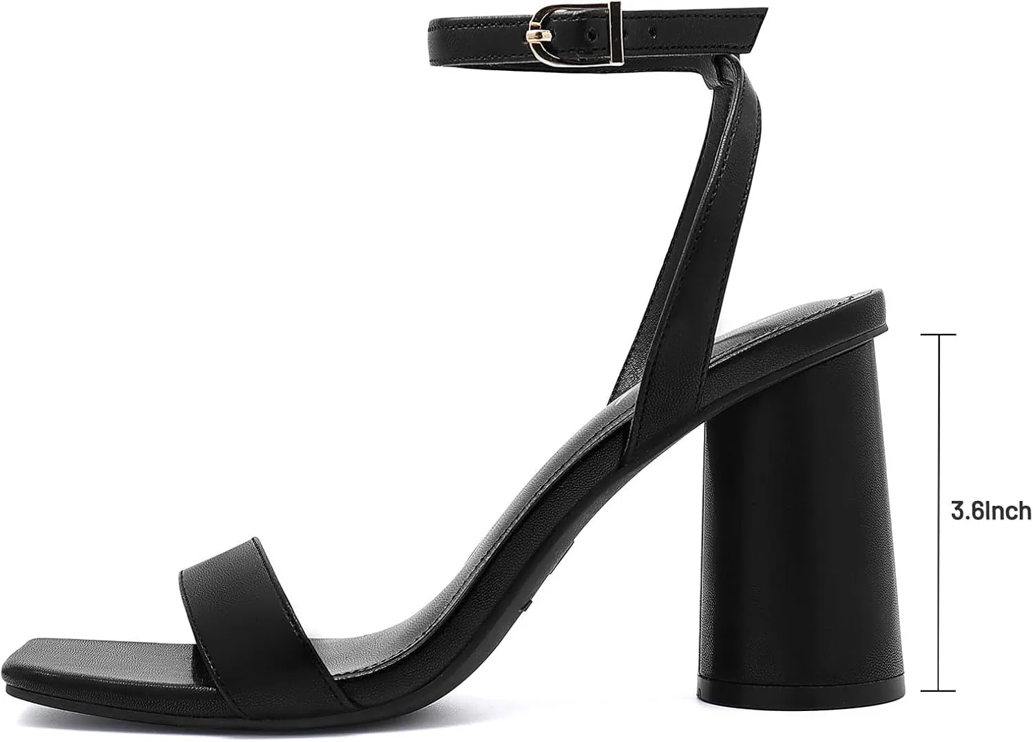 Athlefit Chunky Heels for Women Block Heeled Sandals Square Toe Ankle Strap Fashion High Heels for Prom