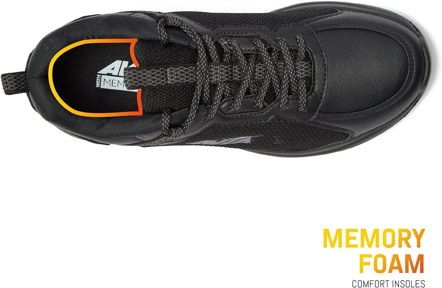 Avia Canyon SR Black Non Slip Shoes for Men, Water Resistant Men's Restaurant, Work & Food Service Sneakers - Black, Medium or Extra Wide