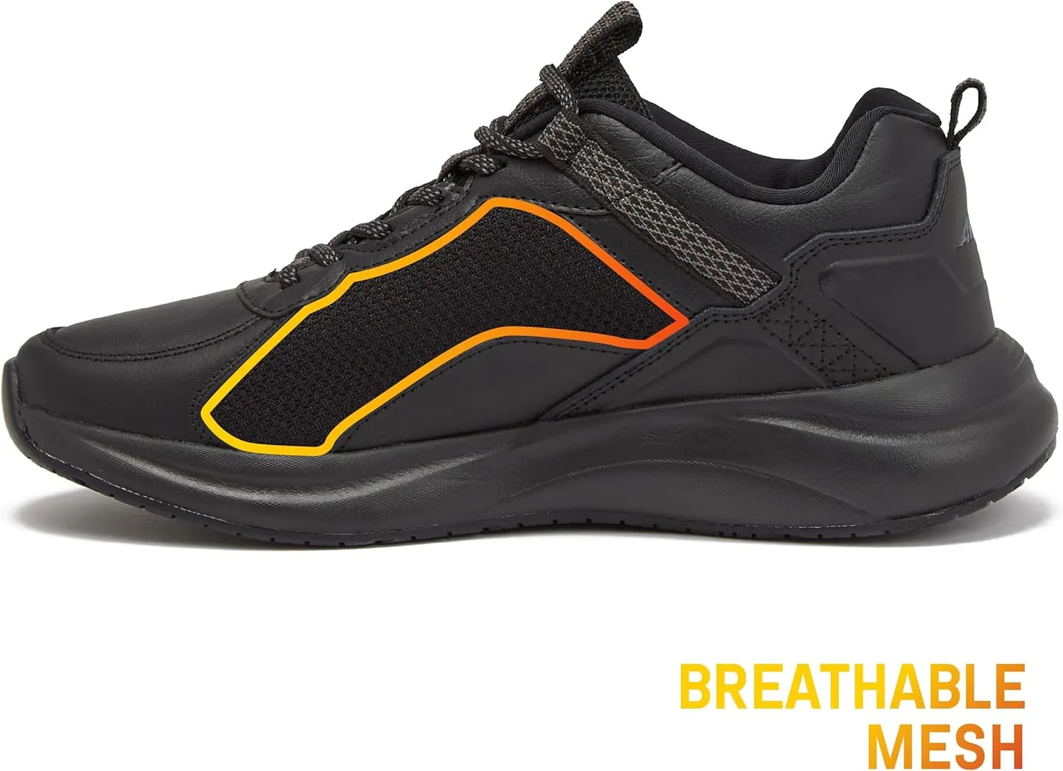 Avia Canyon SR Black Non Slip Shoes for Men, Water Resistant Men's Restaurant, Work & Food Service Sneakers - Black, Medium or Extra Wide