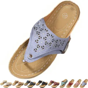 Avylays Orthopedic Sandals, Breathable Mesh Sports Sandals With Non-Slip Sole, Women’s Thick-Soled Wedge Heel Slippers