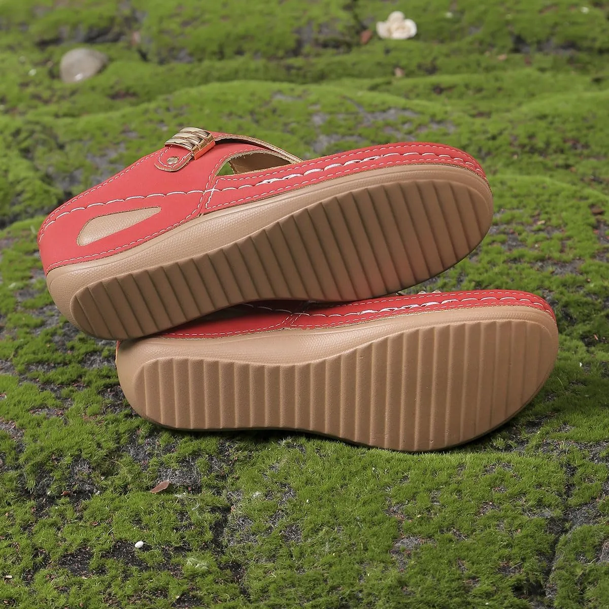 Avylays Orthopedic Sandals, Breathable Mesh Sports Sandals With Non-Slip Sole, Women’s Thick-Soled Wedge Heel Slippers