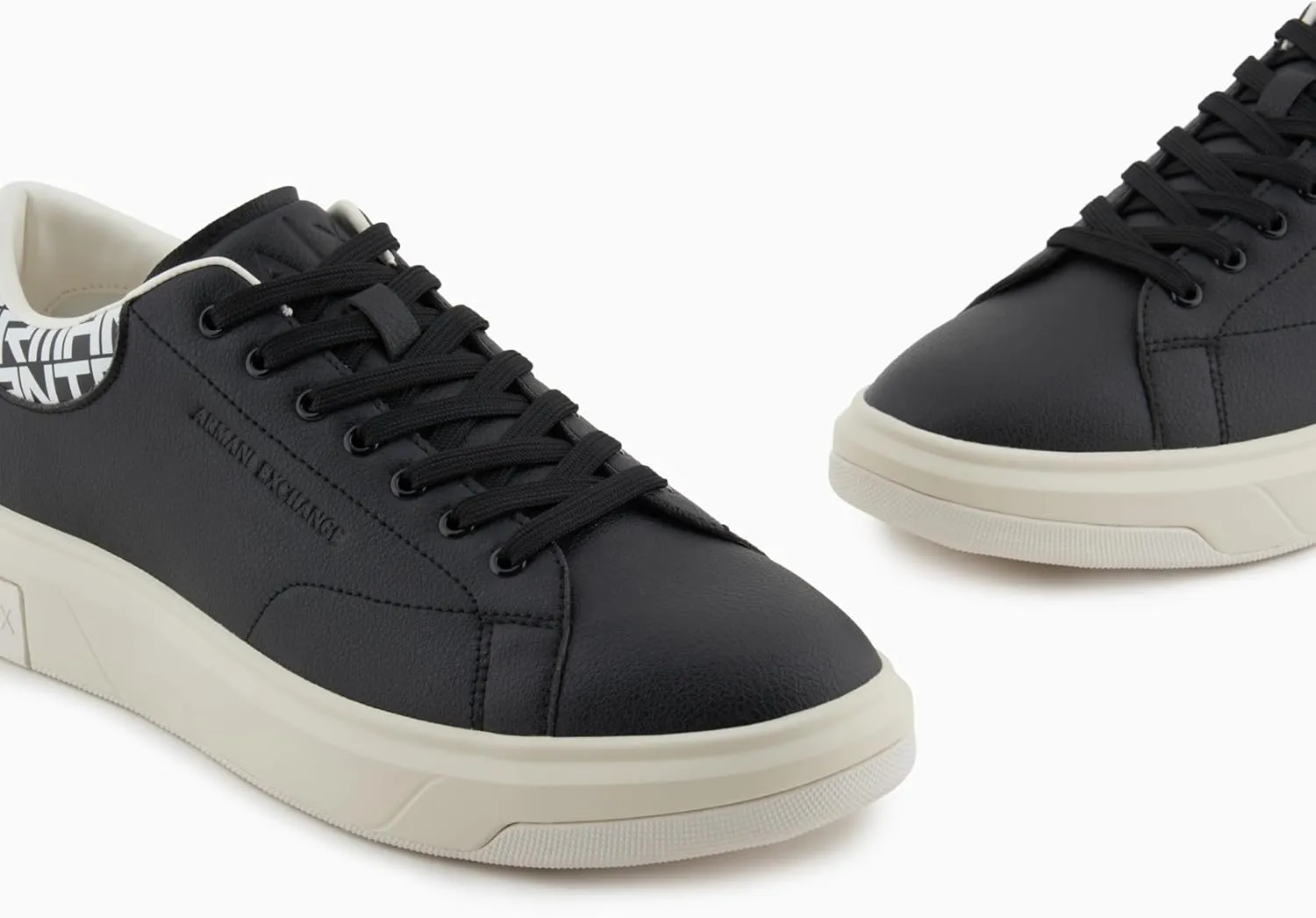 A｜X ARMANI EXCHANGE Men's Thick Sole Leather Sneakers