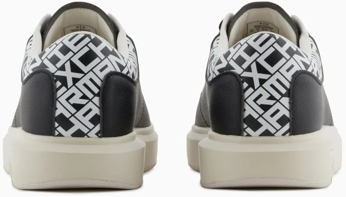 A｜X ARMANI EXCHANGE Men's Thick Sole Leather Sneakers