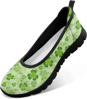 Ballet Style Flats for Ladies Big Girls Women's Slip on Shoes Mesh Walking Flat Shoes Comfort Lightweight Casual Sneakers for Travel Date & Party Gift for Wife Girlfiend Black Sole Size 6-11