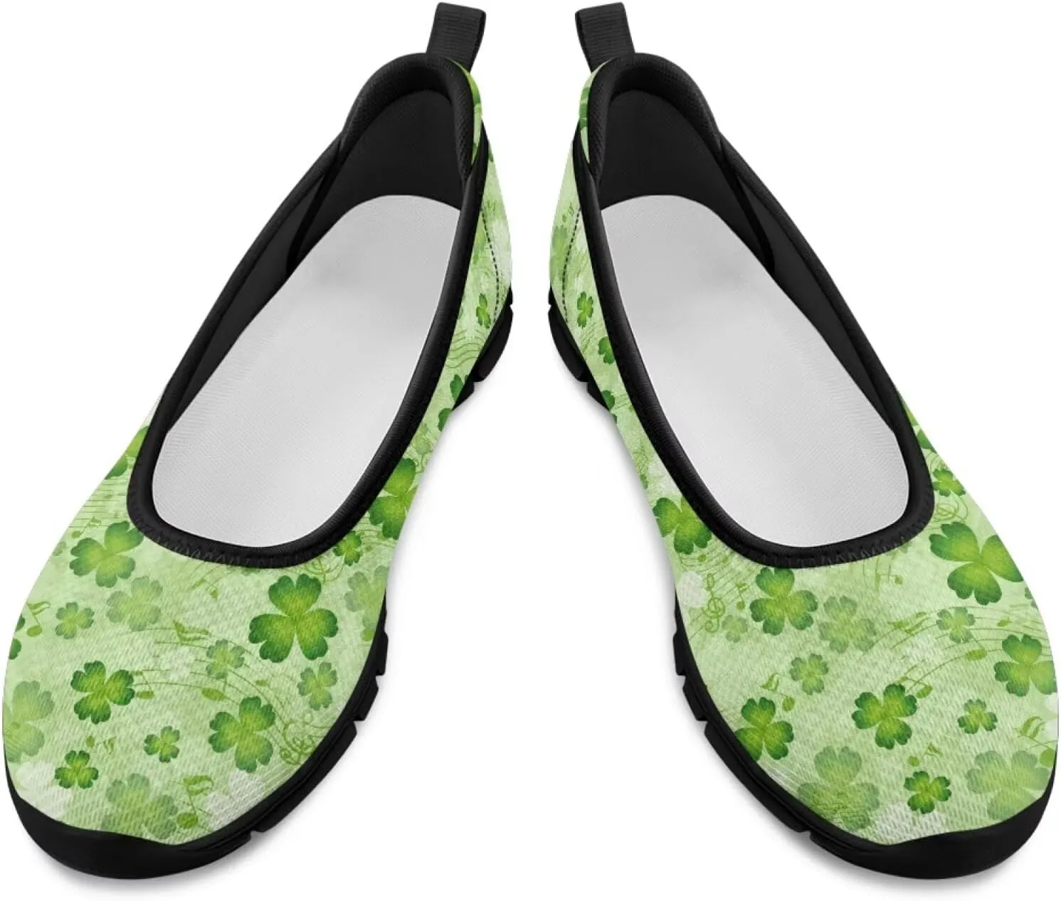Ballet Style Flats for Ladies Big Girls Women's Slip on Shoes Mesh Walking Flat Shoes Comfort Lightweight Casual Sneakers for Travel Date & Party Gift for Wife Girlfiend Black Sole Size 6-11