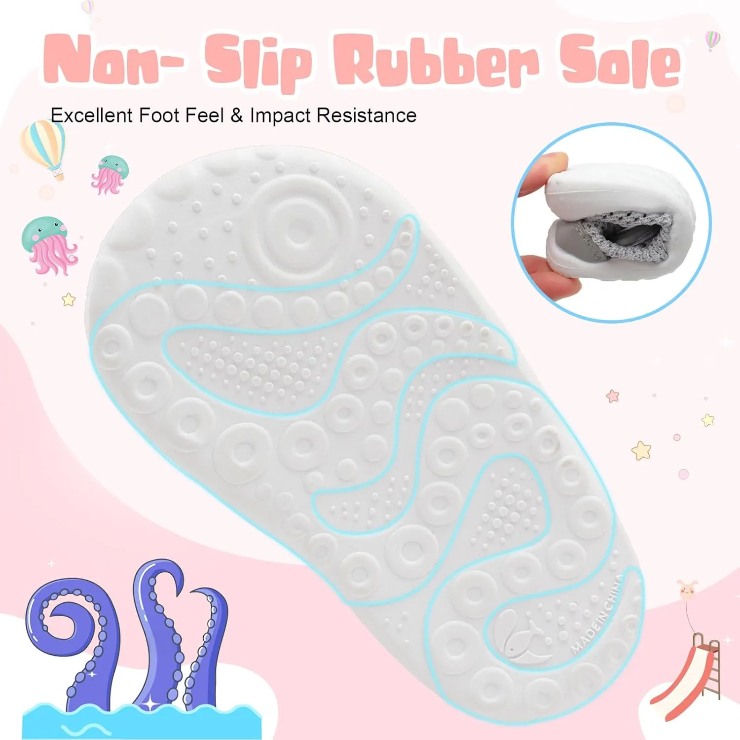 BARERUN Toddler Water Shoes Barefoot Water Shoes for Kids Baby Wide Aqua Socks with Arch Support Quick-Dry Breathable Boys Girls Sandals Walking Shoes for Beach Swim Pool Shoes