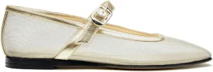 Beauty Cry Mary Janes Ballet Flats for Women Mesh Clear Tulle Ballerina Flat Shoes