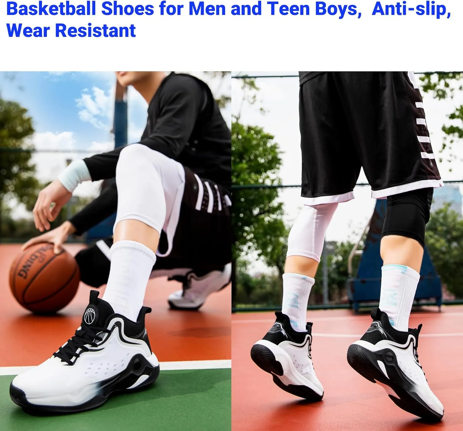 Beita High Upper Basketball Shoes for Men Sneakers Breathable Sports Shoes Anti Slip