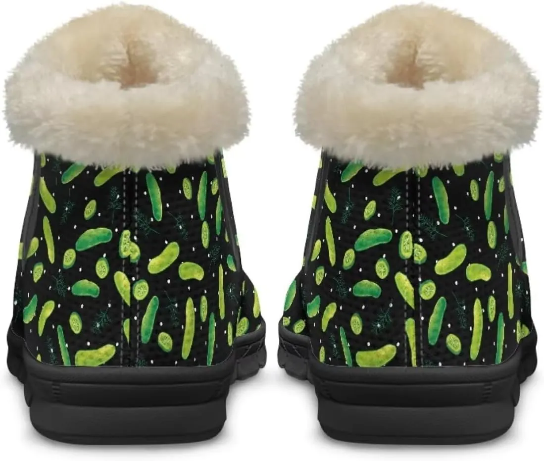 Binienty Winter Snow Boots for Women Comfy Ankle Booties Fur Flannel Lined Warm Walking Boots