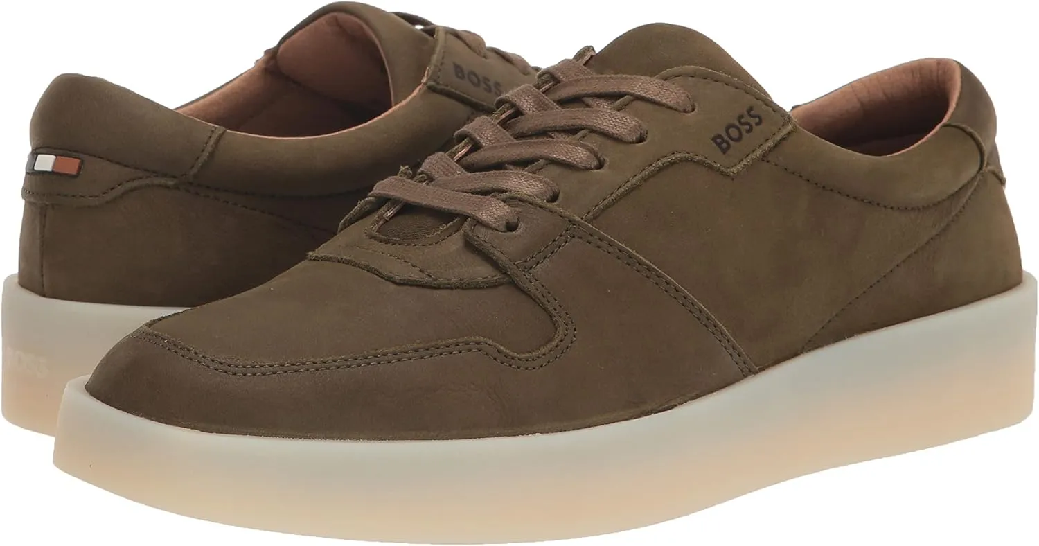 BOSS Men's Nuckbuck Leather Low Profile Sneakers