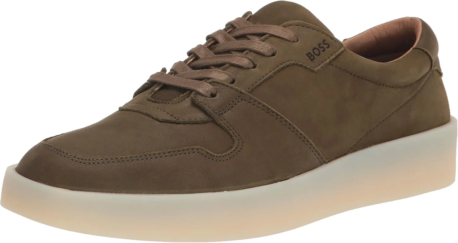 BOSS Men's Nuckbuck Leather Low Profile Sneakers