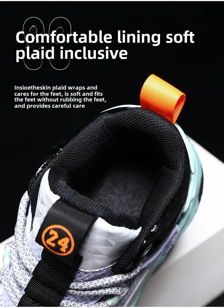 Boys Basketball Shoes 2025, Non-Slip Breathable Kids Athletic Sneakers for Outdoor Running, Lightweight Mesh Boys Sports Shoes with Cushioned Support