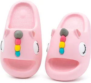 Boys Girls Cloud Unicorn Slide Sandals Non-slip Comfy Cushioned Thick Sole Shower Pool Slippers Summer Beach Water Shoes Indoor & Outdoor