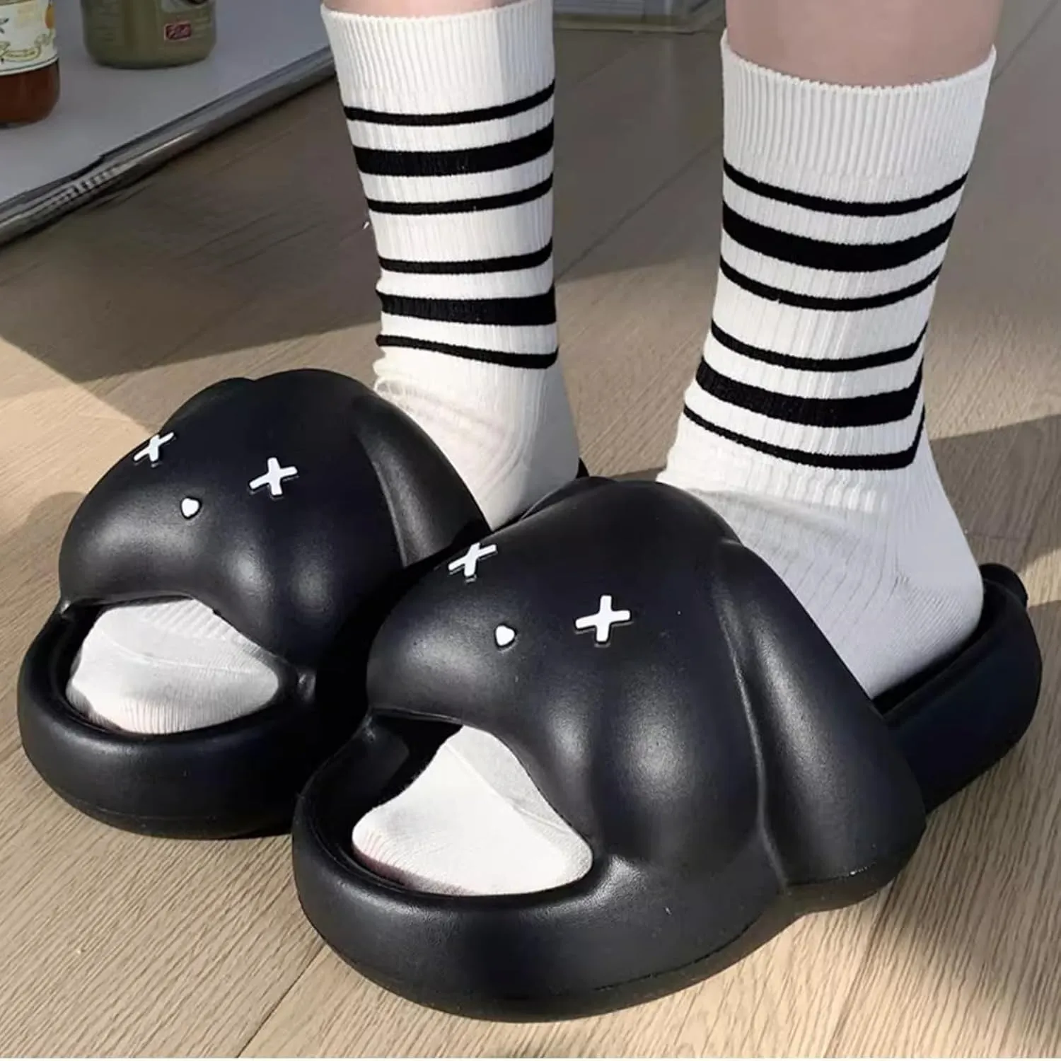 Boys Girls Cute Anime Dog Slide Slippers for Summer Beach Pool Shower