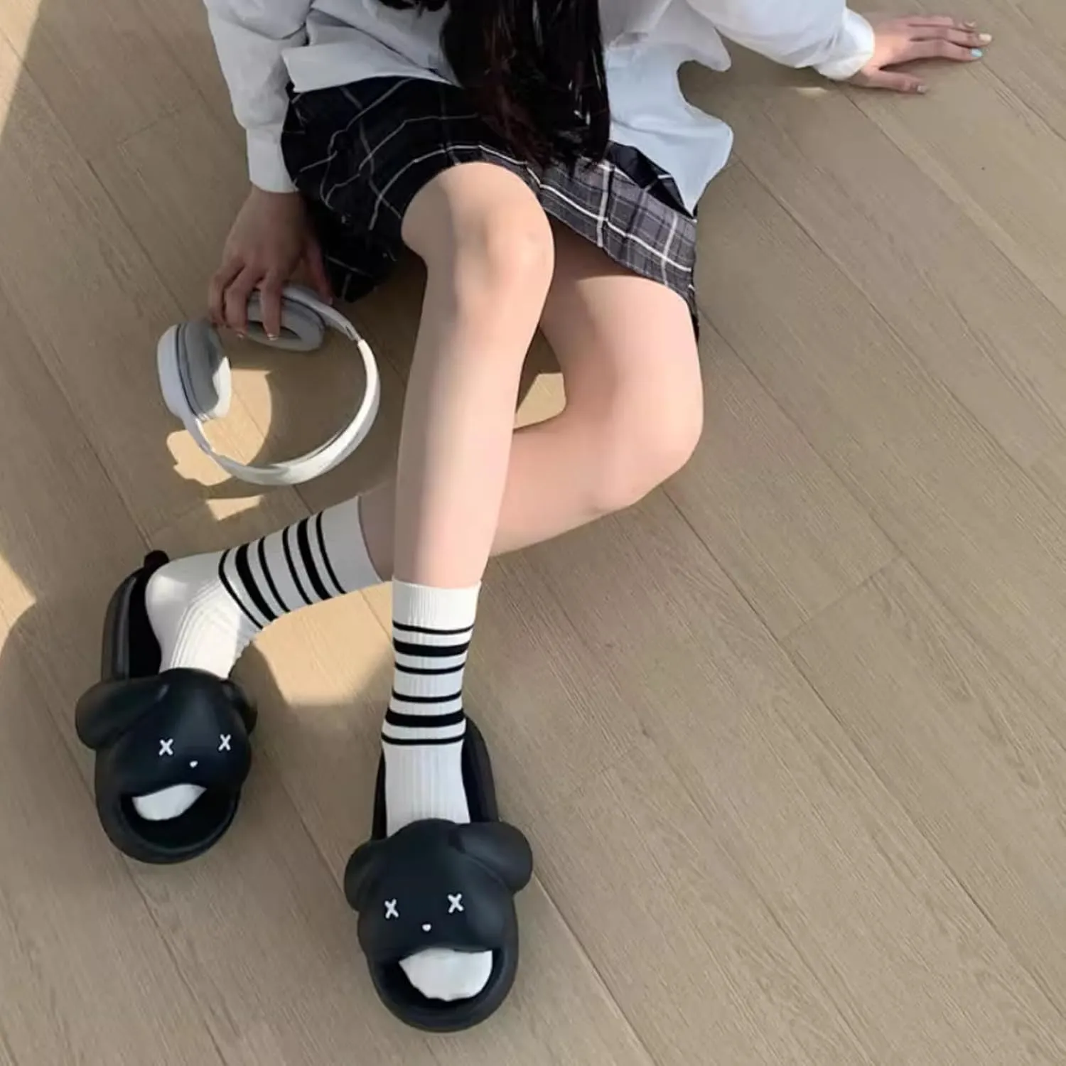 Boys Girls Cute Anime Dog Slide Slippers for Summer Beach Pool Shower