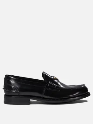 Brushed leather loafers