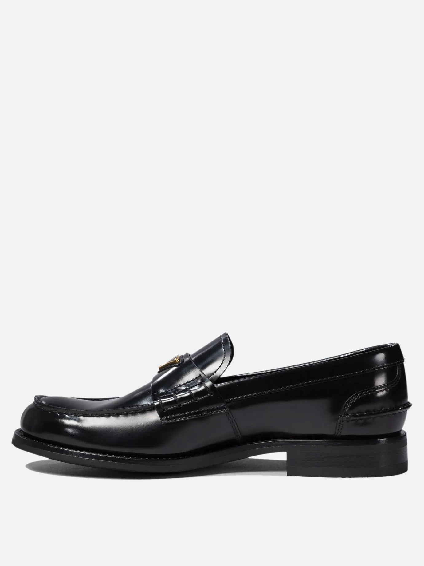 Brushed leather loafers