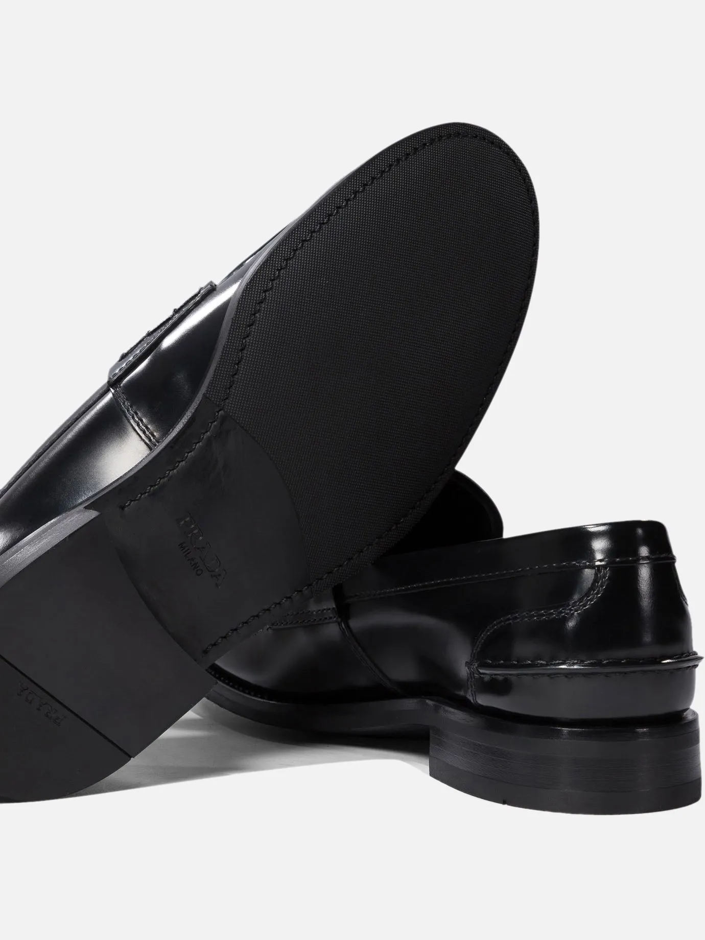 Brushed leather loafers