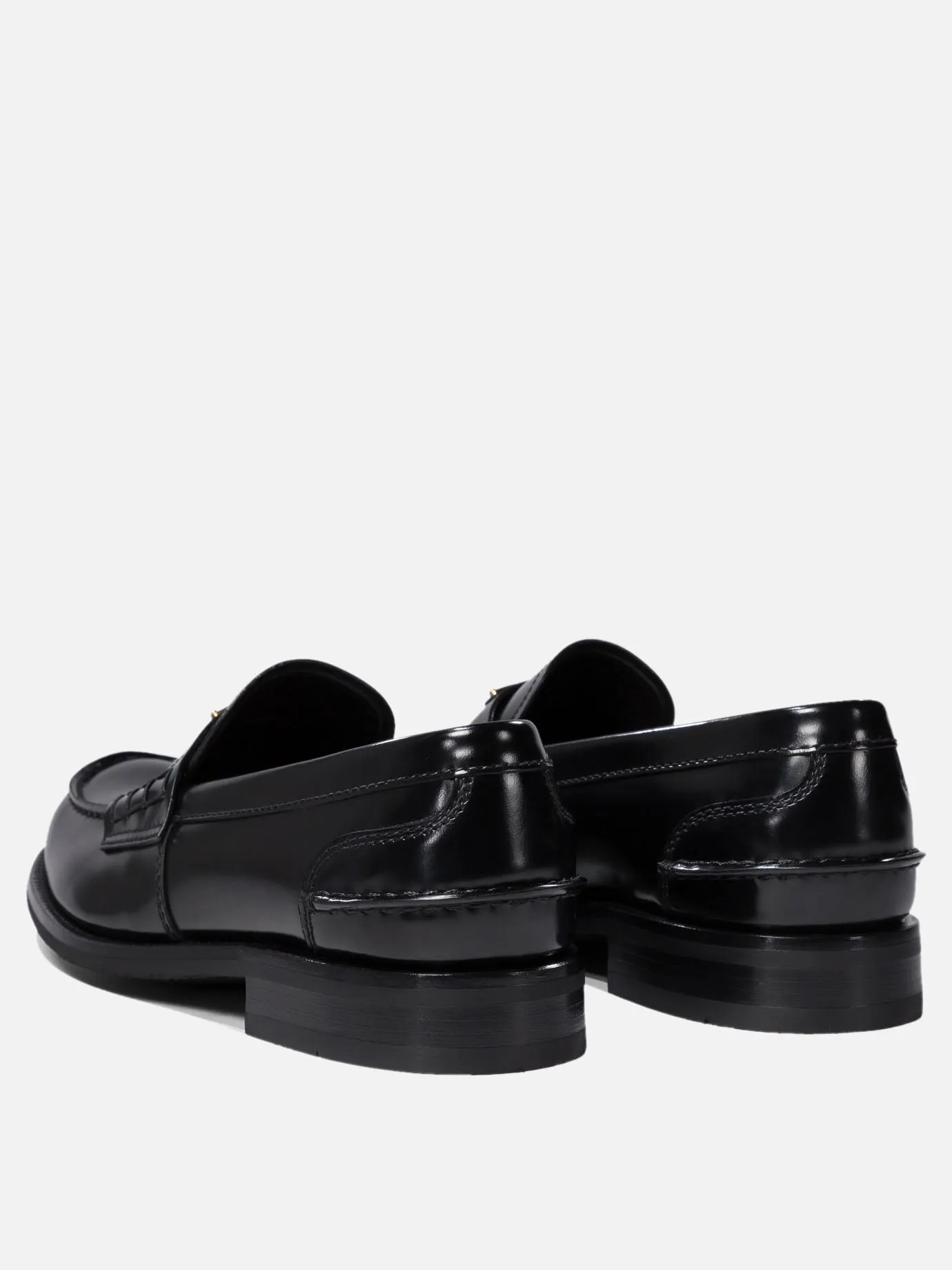 Brushed leather loafers
