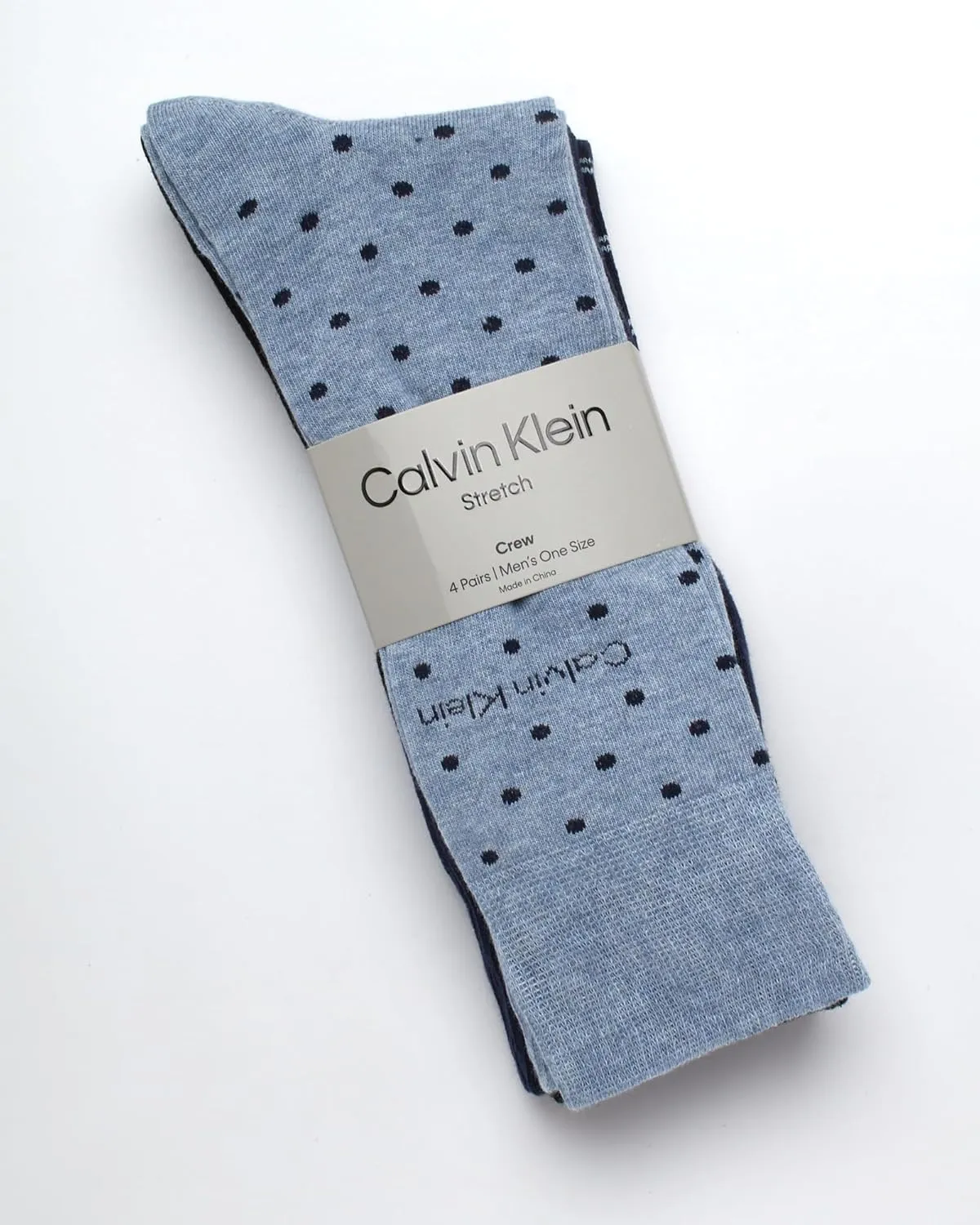 Calvin Klein Men's Dress Socks - 4 Pack Soft Comfort Cotton Blend Stay Up Cuff Crew Socks - Dress Socks for Men (7-12)
