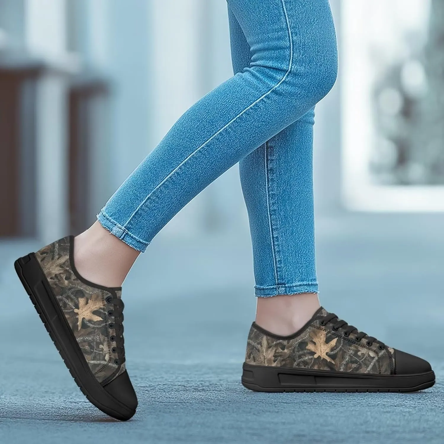 Canvar Shoes for Women Men Lace up Low Top Platform Sneakers for Walking Hiking Running