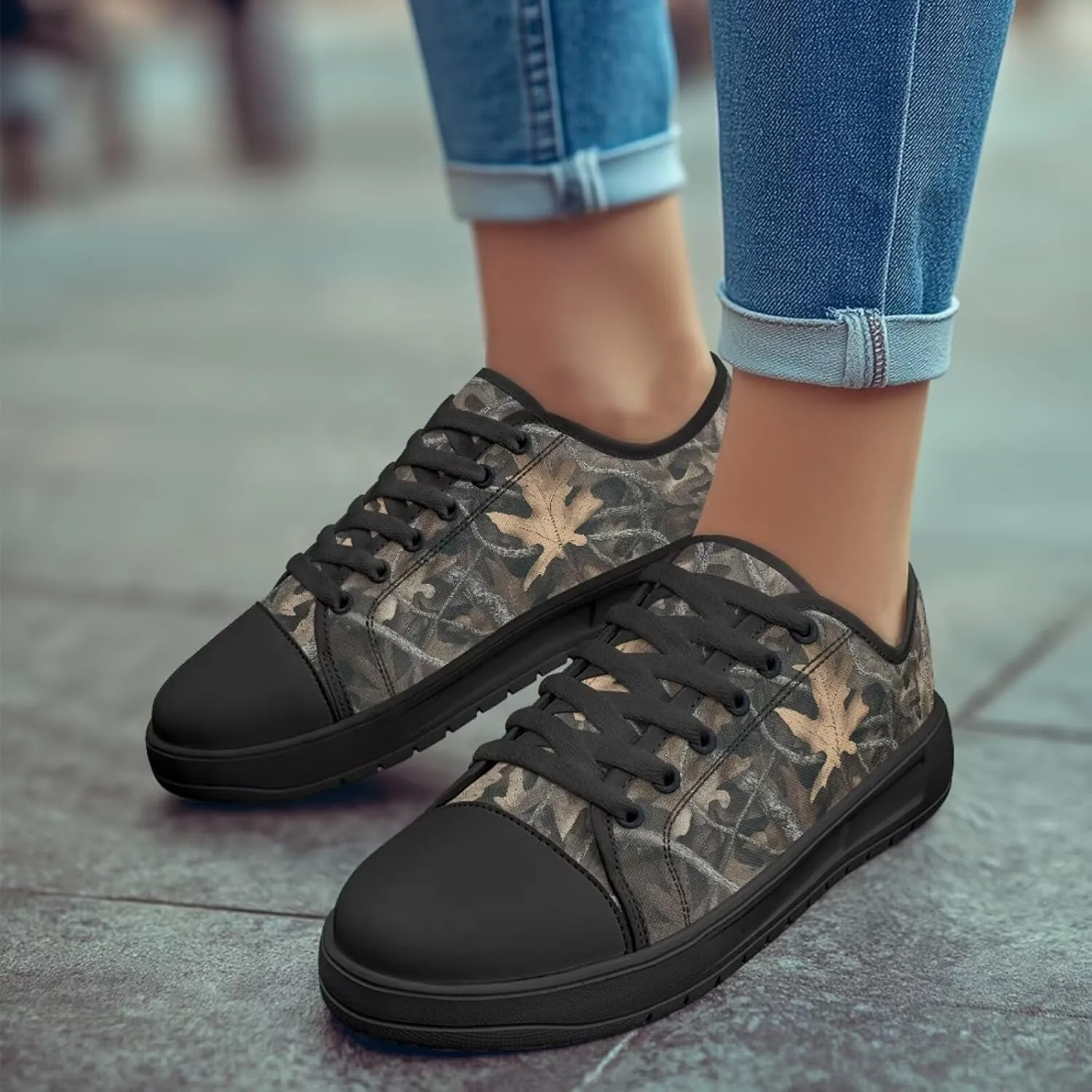 Canvar Shoes for Women Men Lace up Low Top Platform Sneakers for Walking Hiking Running