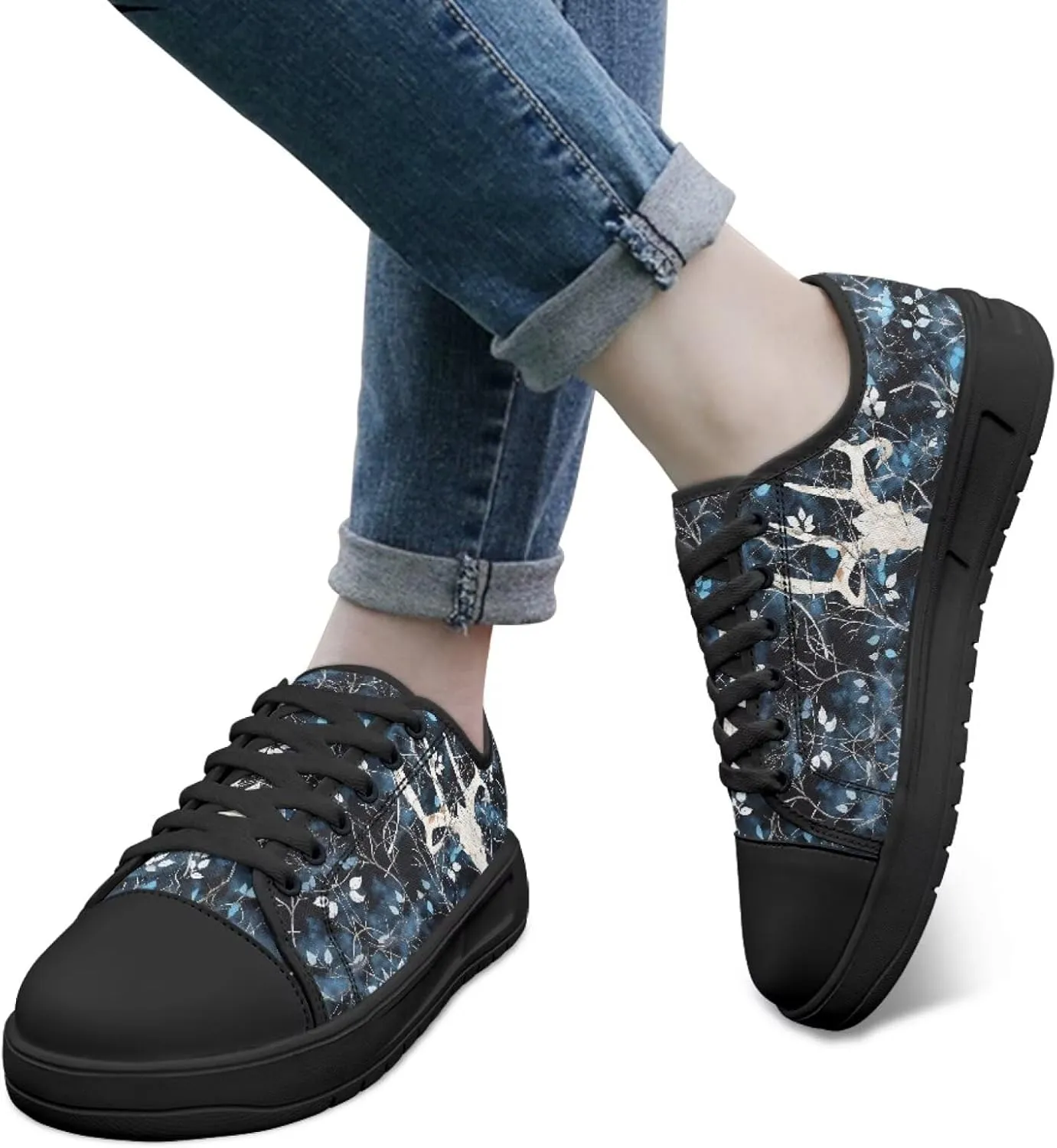 Canvar Shoes for Women Men Lace up Low Top Platform Sneakers for Walking Hiking Running