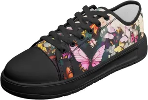 Canvas Shoes for Women Low Top Casual White Black Sneakers Womens Lace Up Fashion Comfortable Walking Shoes
