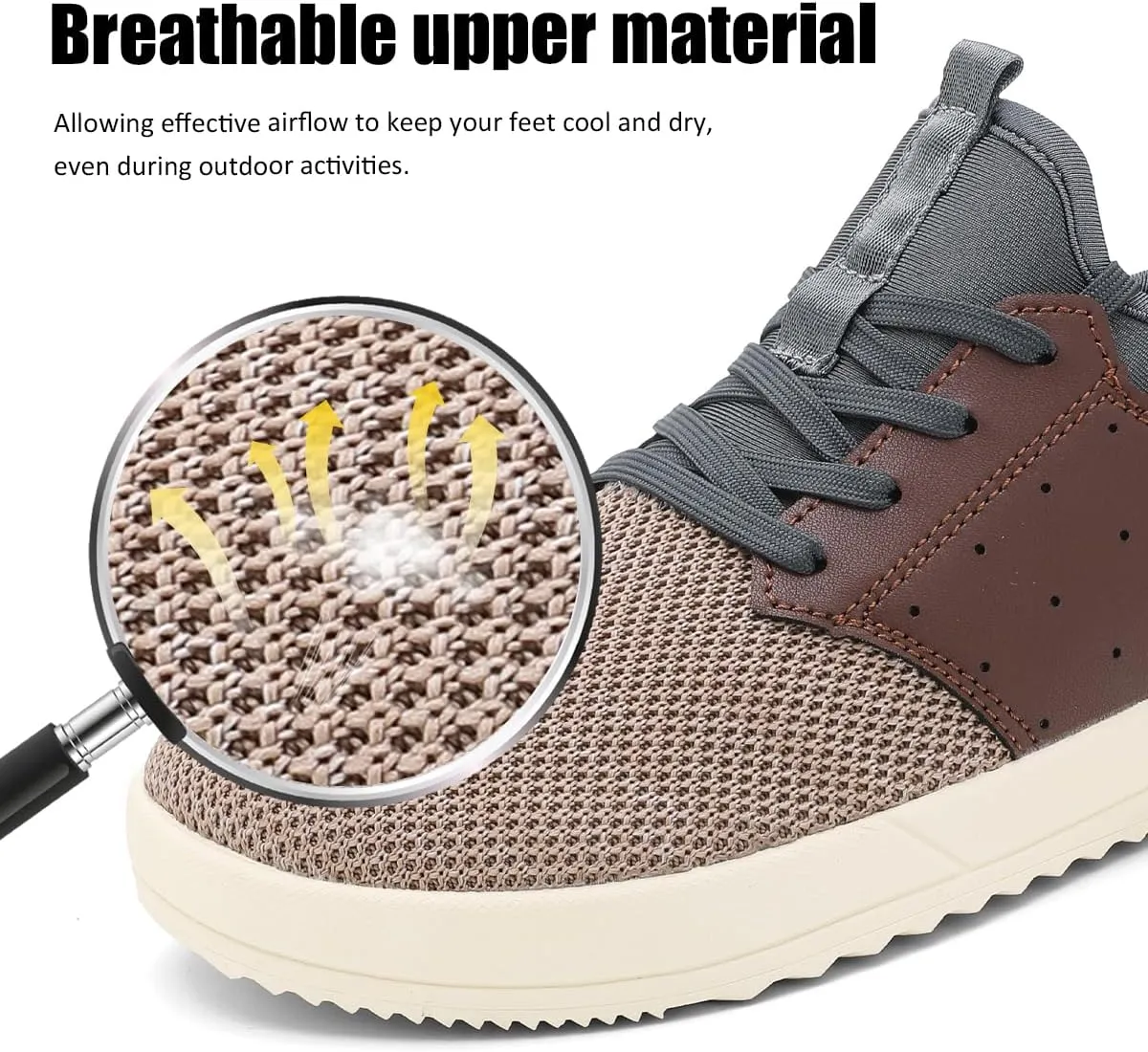 CFVKPT Men's Wide Toe Box Shoes Arch Support Barefoot Dress Sneakers Fashion Comfortable Breathable Casual Shoes
