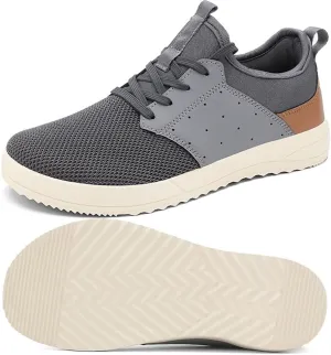 CFVKPT Men's Wide Toe Box Shoes Arch Support Barefoot Dress Sneakers Fashion Comfortable Breathable Casual Shoes