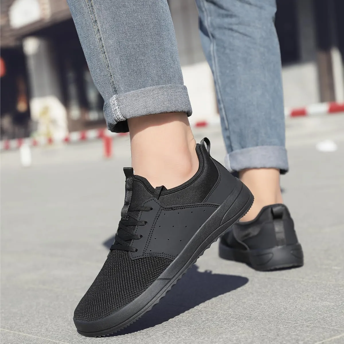 CFVKPT Men's Wide Toe Box Shoes Arch Support Barefoot Dress Sneakers Fashion Comfortable Breathable Casual Shoes