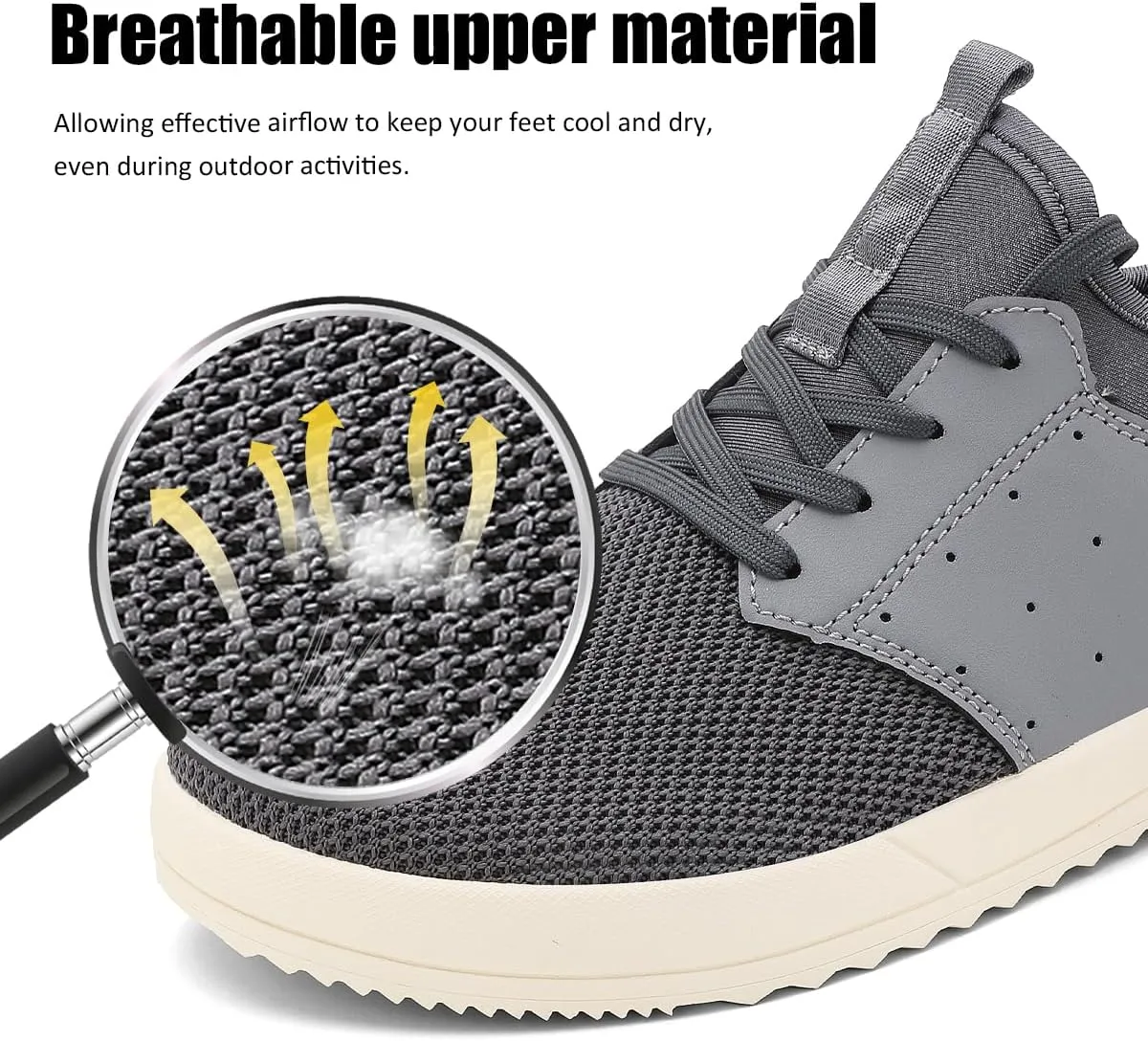 CFVKPT Men's Wide Toe Box Shoes Arch Support Barefoot Dress Sneakers Fashion Comfortable Breathable Casual Shoes