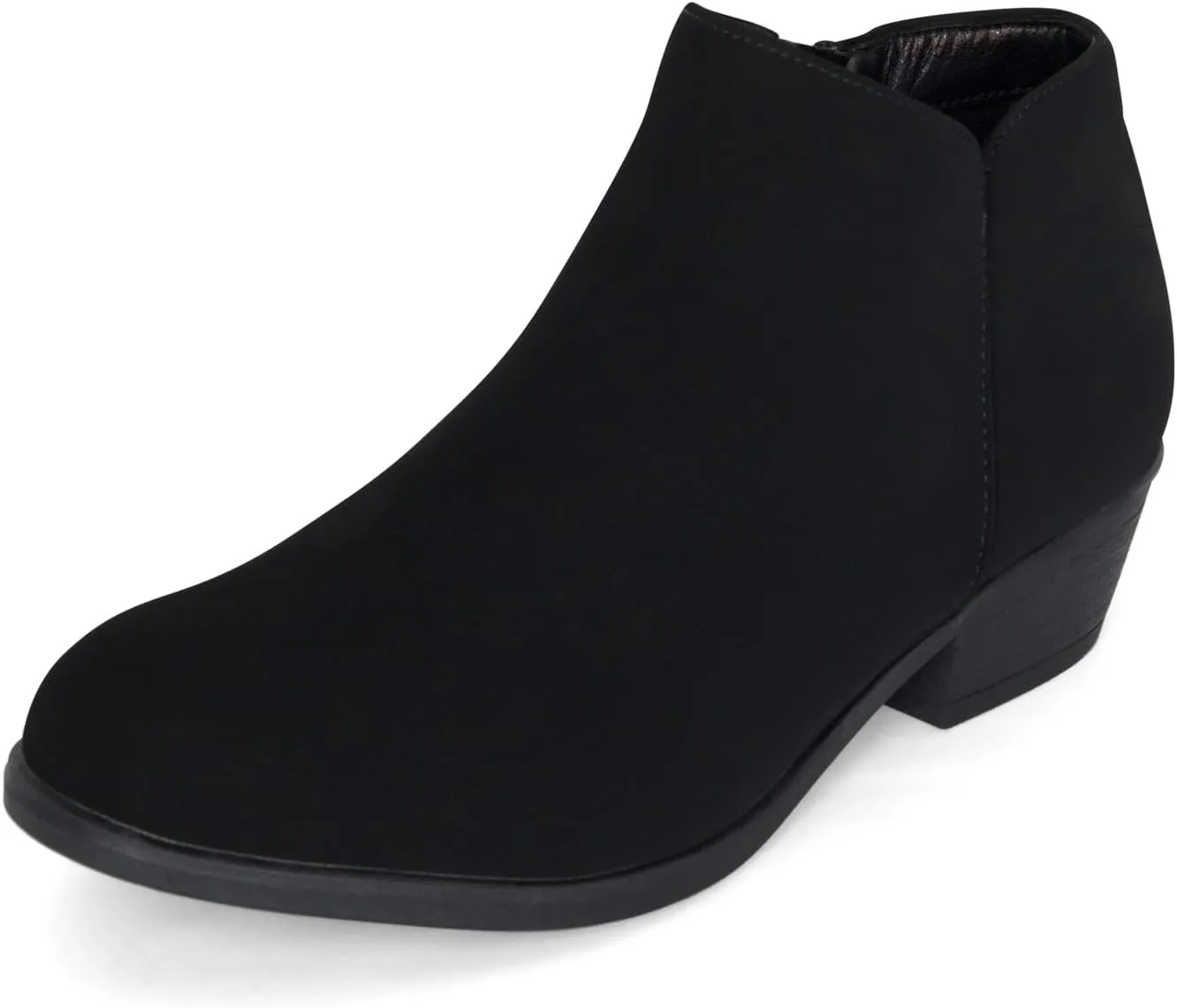 Chariot & Co - Garza IIS- Girls/Kids/Childrens Round Toe Stacked Heel Zipper Western Ankle Boot