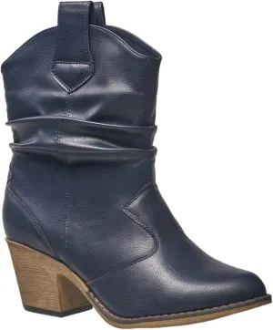Charles Albert Women's Modern Western Cowboy Distressed Boot with Pull-Up Tabs