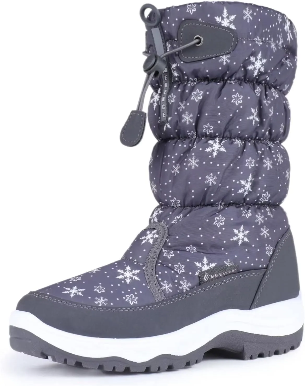 CIOR Women's Snow Boots Winter Water-Resistant Fur Lined Frosty Warm Snow Boots U120WMX002-D.Gray-40