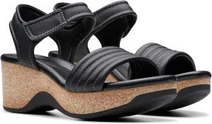 Clarks Womens Chelseah Gem Cork Leather Ankle Strap