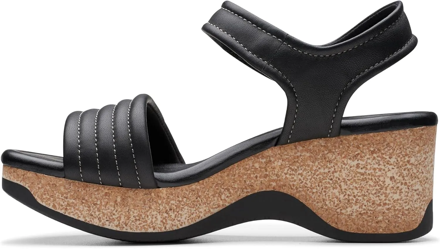 Clarks Womens Chelseah Gem Cork Leather Ankle Strap